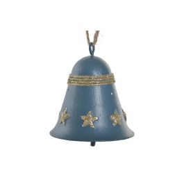 Campana Navidad Moderna DKD Home Decor Azul 6.5 x 7.5 x 6.5 cm (12 Unidades)