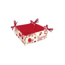 Cesta Navidad Tradicional DKD Home Decor Beige Rojo 30 x 10 x 30 cm (12 Unidades) Precio: 31.82784. SKU: B15CTTPW3P