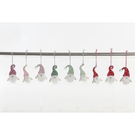 Decoracion Colgante Navidad Fantasia DKD Home Decor Multicolor Verde Menta 8.5 x 2 x 21 cm Set de 12 (12 Unidades)