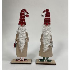 Figura Navidad Tradicional DKD Home Decor Natural Rojo 4 x 25 x 9.5 cm (12 Unidades) Precio: 35.50000003. SKU: B1BFGYV23Q