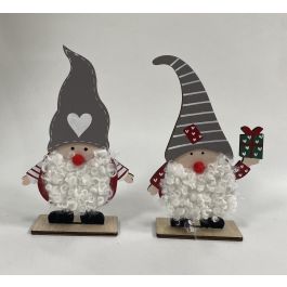 Figura Navidad Tradicional DKD Home Decor Gris Natural 4 x 20 x 12 cm (12 Unidades) Precio: 32.49999984. SKU: B1DJLG2TJE