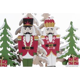 Decoracion Navidad Tradicional DKD Home Decor Rojo Verde 1.5 x 16 x 15 cm (12 Unidades)