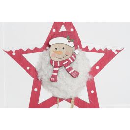 Decoracion Colgante Navidad Tradicional DKD Home Decor Rojo Blanco 2 x 14 x 14.5 cm (12 Unidades)