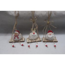 Decoracion Colgante Navidad Tradicional DKD Home Decor Blanco Natural 5 x 28 x 11 cm (12 Unidades) Precio: 27.69000058. SKU: B1CKLCFGFD