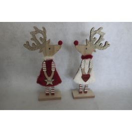 Figura Navidad Tradicional DKD Home Decor Rojo Blanco 5 x 31 x 14 cm (12 Unidades)