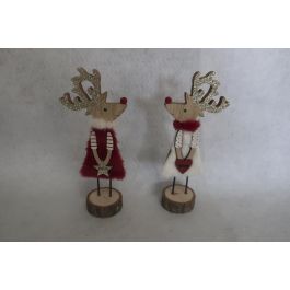 Figura Navidad Tradicional DKD Home Decor Blanco Rojo 5 x 22.5 x 9.5 cm (12 Unidades) Precio: 28.3624. SKU: B1JQKJPDQY
