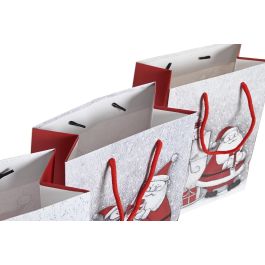 Bolsa Navidad Tradicional DKD Home Decor Rojo Blanco 13 x 32 x 26 cm (12 Unidades)