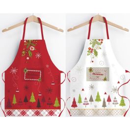 Individual Navidad Tradicional DKD Home Decor Rojo Blanco 30 x 0.2 x 45 cm (12 Unidades)