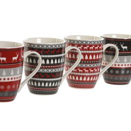 Mug Navidad Tradicional DKD Home Decor Multicolor 8 x 10.5 x 12 cm (12 Unidades)