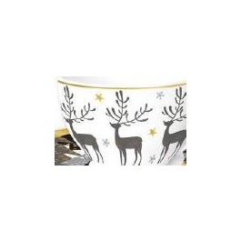 Mug Navidad Moderna DKD Home Decor Gris Dorado 8 x 9.5 x 11 cm (12 Unidades)