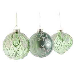 Decoracion Colgante Navidad Tradicional DKD Home Decor Verde 8 x 9 x 8 cm (12 Unidades)