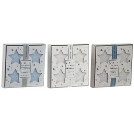 Vela Navidad Moderna DKD Home Decor Azul Celeste Blanco 6 x 2.5 x 6 cm Set de 4 (12 Unidades)