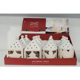 Farola Navidad Moderna DKD Home Decor Blanco 7.5 x 12.5 x 7.5 cm (12 Unidades) Precio: 63.525000363000004. SKU: B1B8ZA8M8X