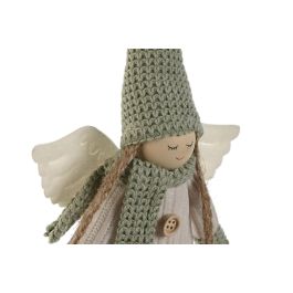 Decoracion Colgante Navidad Alpina DKD Home Decor Beige Verde 4 x 27 x 13 cm (12 Unidades)