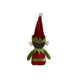 DKD Home Decor Figura de Navidad Tradicional Elfo Poliéster Verde Rojo 18x22x26 cm Pack 12 Unidades