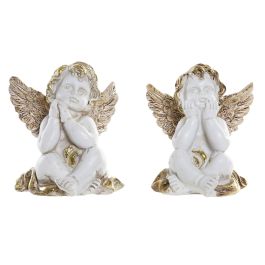 Figura Navidad Tradicional DKD Home Decor Blanco Dorado 6 x 7 x 6.5 cm (12 Unidades) Precio: 27.2249995281. SKU: B12CAK8G3Z