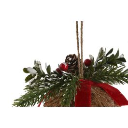 Bola Decoracion Navidad Alpina DKD Home Decor Natural 8 x 12.5 x 16 cm (12 Unidades)