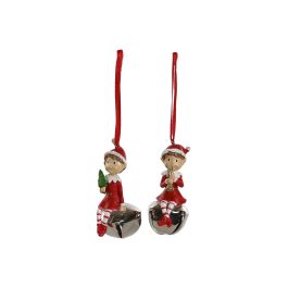 Decoracion Colgante Navidad Tradicional DKD Home Decor Rojo 3.5 x 8.5 x 4.5 cm (12 Unidades)