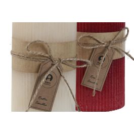 Vela Navidad Tradicional DKD Home Decor Rojo Blanco 7 x 14 x 7 cm (12 Unidades)