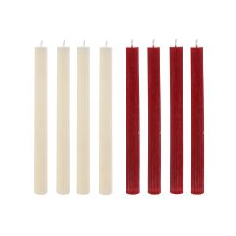 Vela Navidad Tradicional DKD Home Decor Rojo Blanco 2 x 23.5 x 2 cm Set de 4 (12 Unidades)