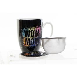 Mug Infusiones  DKD Home Decor Multicolor 9 x 11 x 12 cm (12 Unidades)
