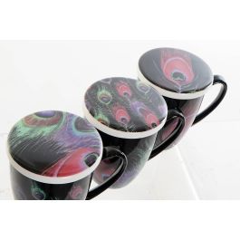 Mug Infusiones Moderno DKD Home Decor Multicolor Rosa 9 x 11 x 12 cm (12 Unidades)