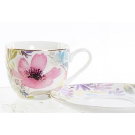 Taza Shabby DKD Home Decor Multicolor 6 x 5 x 8.5 cm Set de 2 (12 Unidades)