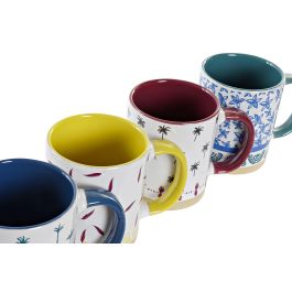 Mug Colonial DKD Home Decor Turquesa Azul 8.5 x 9.5 x 13 cm (12 Unidades)