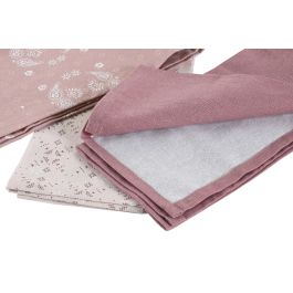 Paño Scandi DKD Home Decor Rosa Blanco 40 x 0.5 x 60 cm Set de 2 (12 Unidades)