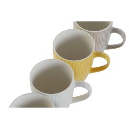 Mug Basicos DKD Home Decor Verde Beige 8.3 x 10.5 x 11.5 cm (12 Unidades)