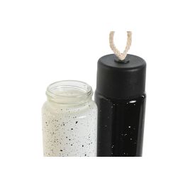 Botella Basicos DKD Home Decor Blanco Negro 6 x 21 x 6 cm (12 Unidades)