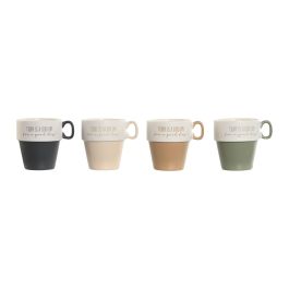 Mug Scandi DKD Home Decor Verde Beige 8.5 x 9.5 x 11 cm (12 Unidades) Precio: 34.50000037. SKU: B15Z79Q28M