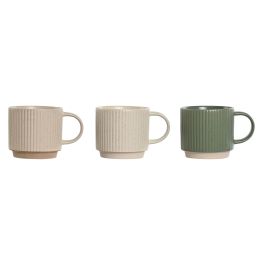Mug Scandi DKD Home Decor Gris Blanco 9 x 8.5 x 13 cm (12 Unidades) Precio: 42.95000028. SKU: B15TX6PNL5