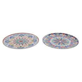 Plato Boho DKD Home Decor Multicolor 28 x 1 x 28 cm (12 Unidades)