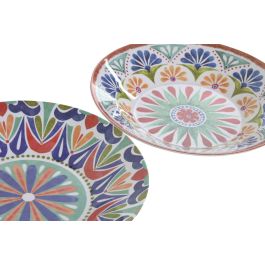 Plato Boho DKD Home Decor Multicolor 23 x 3.6 x 23 cm (12 Unidades)