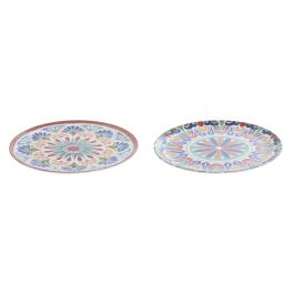 Plato Boho DKD Home Decor Multicolor 20 x 1 x 20 cm (12 Unidades)