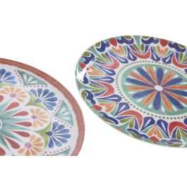 Plato Boho DKD Home Decor Multicolor 20 x 1 x 20 cm (12 Unidades)