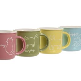 Mug Urban DKD Home Decor Azul Rosa 9.8 x 8.5 x 12.5 cm (12 Unidades)