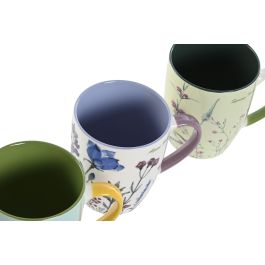 Mug Shabby DKD Home Decor Multicolor 8.5 x 10.2 x 10 cm (12 Unidades)