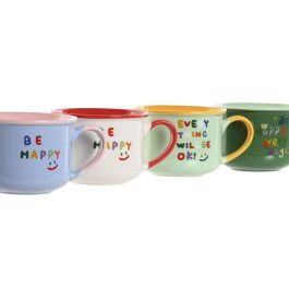 Mug Shabby DKD Home Decor Multicolor 9 x 6.5 x 10 cm (12 Unidades)