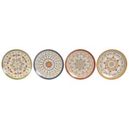 Plato Boho DKD Home Decor Multicolor 26.5 x 2 x 26.5 cm (12 Unidades) Precio: 78.69000018. SKU: B12CJW4863