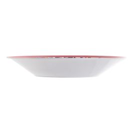 Plato Mediterraneo DKD Home Decor Rojo Azul 22.8 x 3.6 x 22.8 cm (12 Unidades)