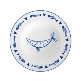 Plato Atlantico DKD Home Decor Azul Blanco 21.5 x 3.5 x 21.5 cm (12 Unidades) Precio: 48.9687. SKU: B1JVG4N7KC