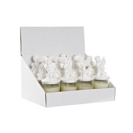 Vela Romantico DKD Home Decor Blanco 5 x 12 x 5 cm (12 Unidades)