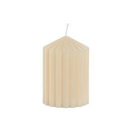 Vela Scandi DKD Home Decor Crema 7 x 10 x 7 cm (12 Unidades)