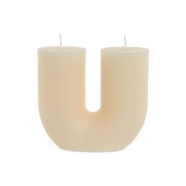 Vela Scandi DKD Home Decor Crema 5 x 11 x 12 cm (12 Unidades)