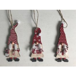 Decoracion Colgante Navidad Tradicional DKD Home Decor Rojo Natural 1 x 12.5 x 6 cm (24 Unidades) Precio: 28.9500002. SKU: B19JLFSFS9