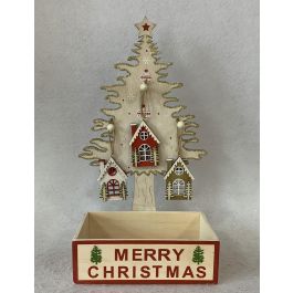 Decoracion Colgante Navidad Tradicional DKD Home Decor Blanco Dorado 11 x 32 x 17 cm (24 Unidades)