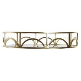 Bandeja Decoracion Glam DKD Home Decor Dorado 25 x 5 x 25 cm (2 Unidades)