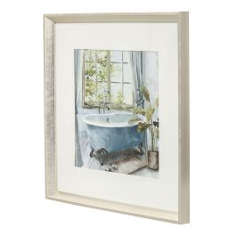 Cuadro Tradicional DKD Home Decor Azul Beige 2.5 x 32 x 32 cm (2 Unidades)